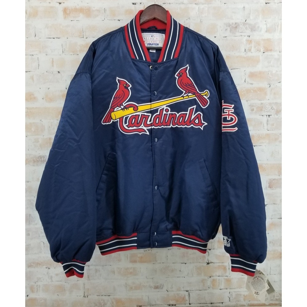 VTG Starter St. Louis Cardinals MLB Satin Insulated Jacket Blue Men's XXL New